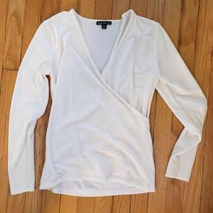 J Crew velvet wrap sweater